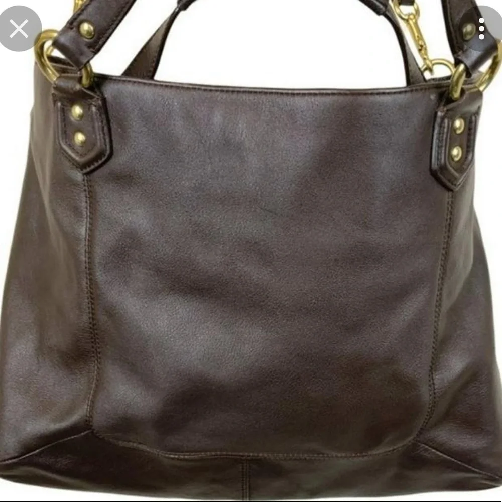 Coach Campbell Leather Izzy Satchel In Brass Mahogany - Picture 3 of 6